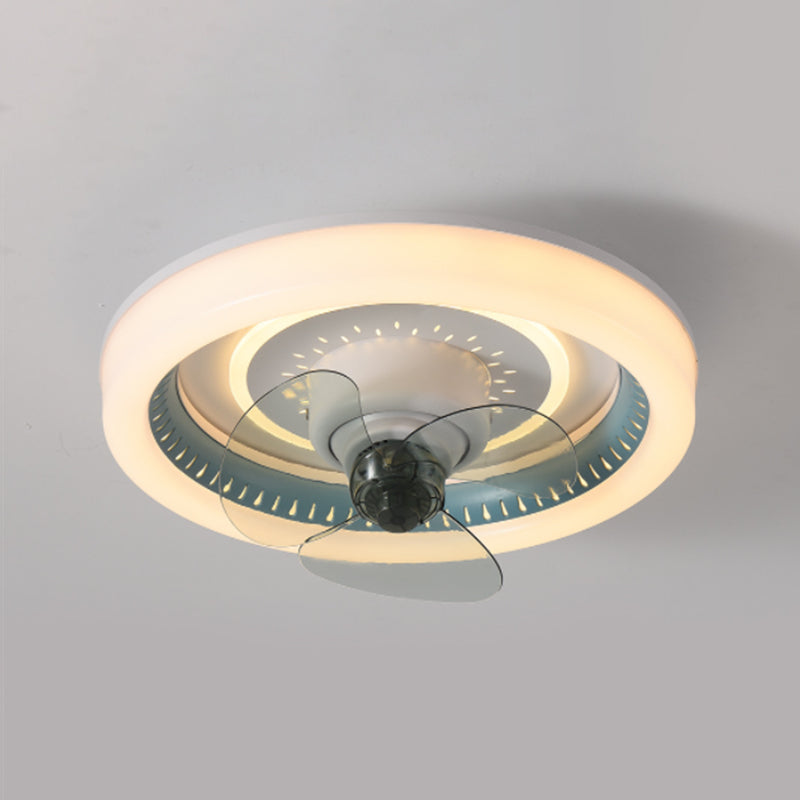 3-Blade LED Ceiling Fan Modernism Polish Finish Fan with Light for Room