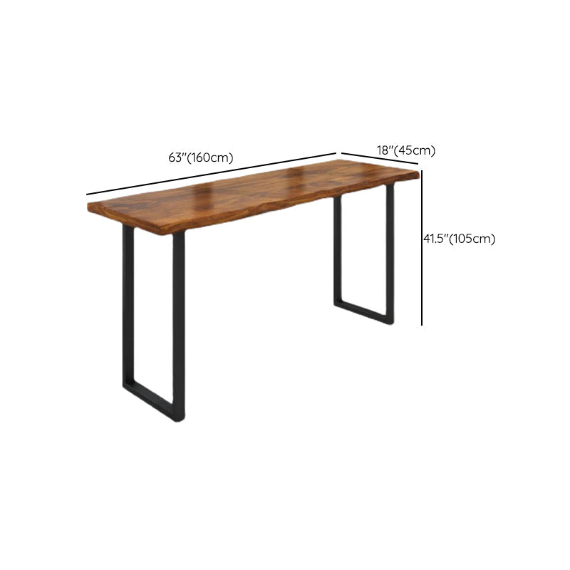 Industrial Style Bar Table Solid Wood Pedestal Base Bar Dining Table