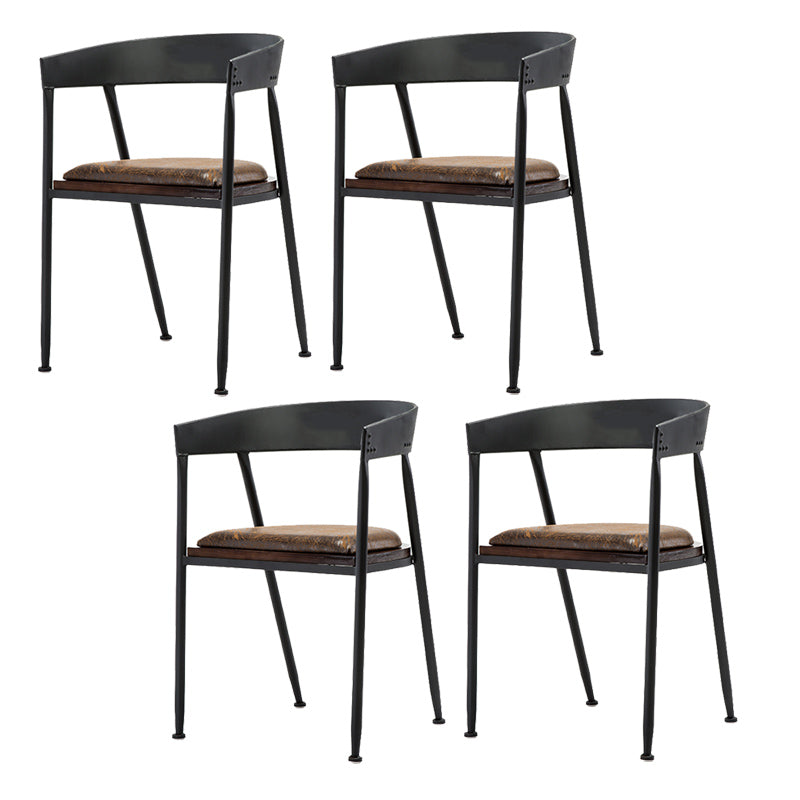 Pine Wood Dark Brown Dining Table Set 1/4/5 Pcs Industrial Dinette Set for Home
