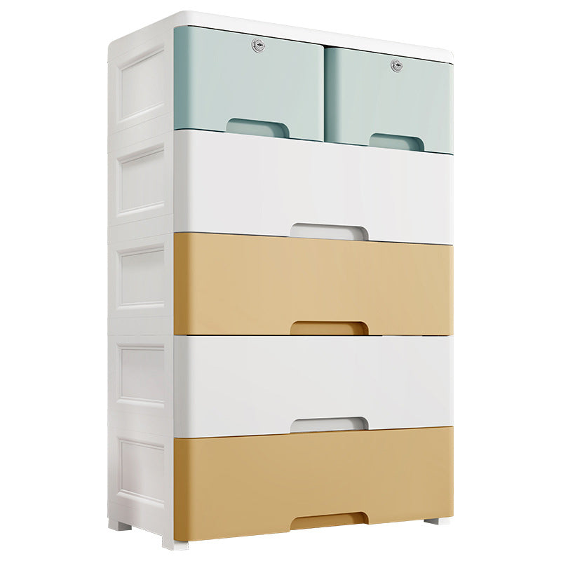 Modern Nursery Dresser Plastic Vertical Kids Furniture with Drawers for Bedroom
