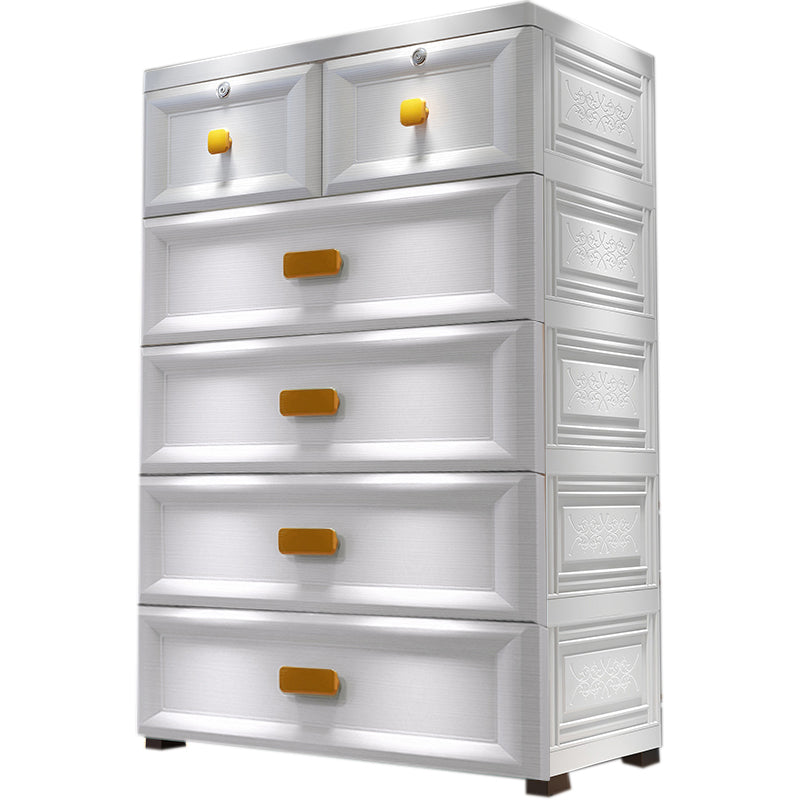 Ultra-Modern Nursery Dresser Plastic Kids Furniture with Drawers for Bedroom