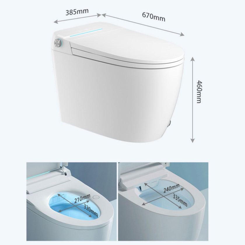 Modern Toilet Bowl All-In-One Porcelain Floor Mounted Siphon Jet Flush Toilet