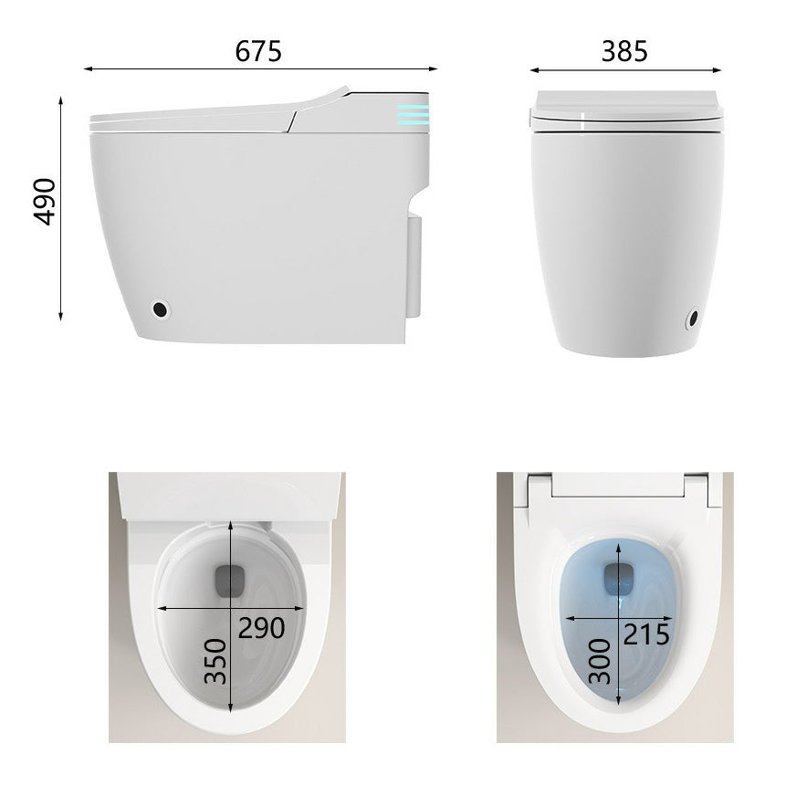 Modern Toilet Bowl ABS Floor Mounted Siphon Jet Flush Toilet