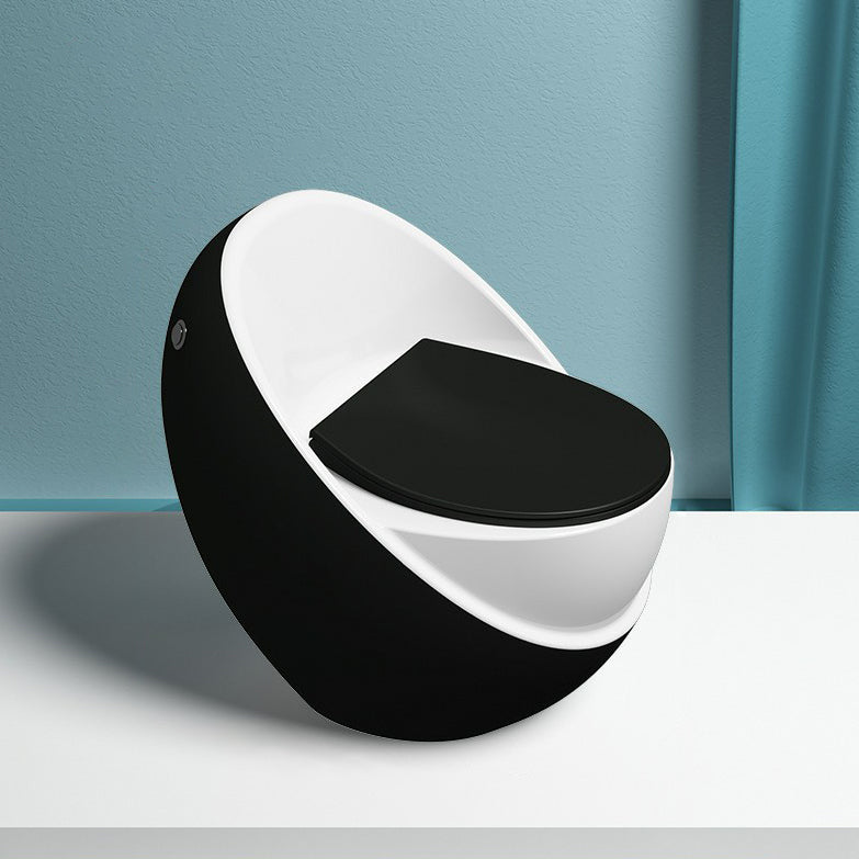 Modern Skirted Toilet Floor Mounted One Piece Flush Toilet with Toilet Seat