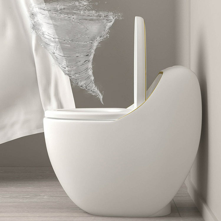 Contemporary 1 Piece Flush Toilet Floor Mounted Urine Toilet for Bathroom