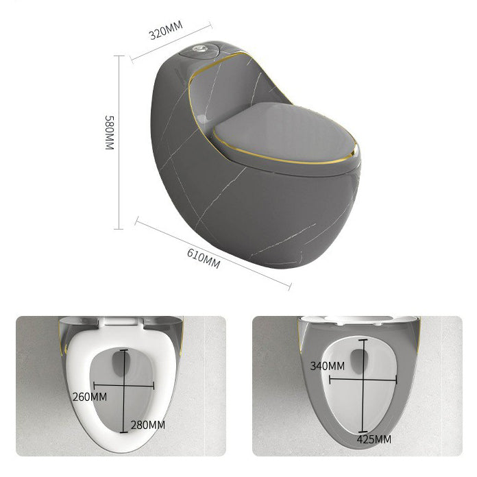 Modern Skirted Toilet Floor Mounted One Piece Urine Toilet with Toilet Seat