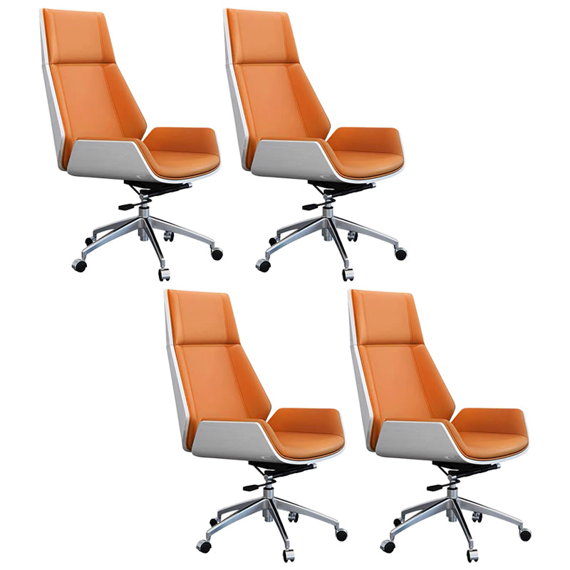 Contemporary No Arm Executive Chair Wheels Included Managers Chair for Office