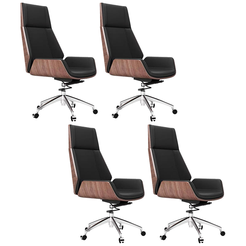 Contemporary No Arm Executive Chair Wheels Included Managers Chair for Office