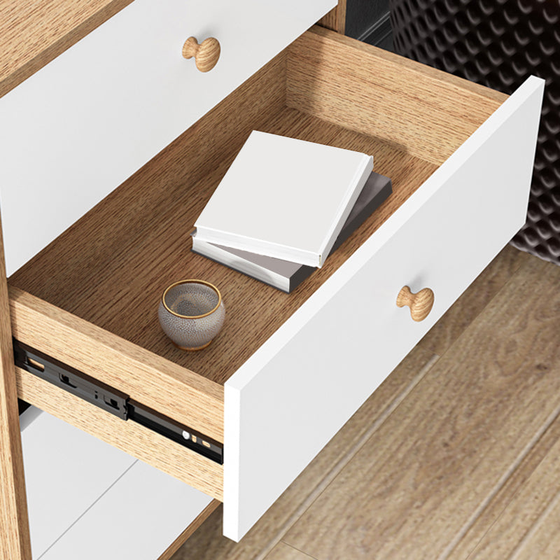 Contemporary Vertical Lingerie Chest Wood Storage Chest Dresser for Home Office