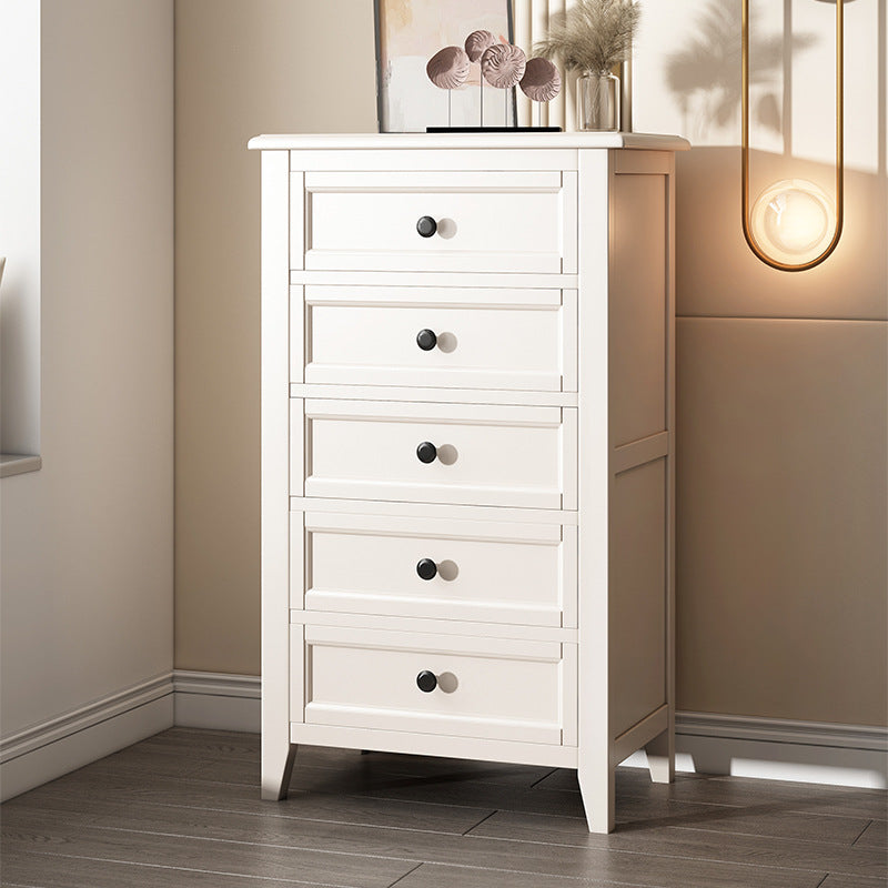 Traditional Oak Lingerie Chest Vertical Storage Chest Dresser for Home