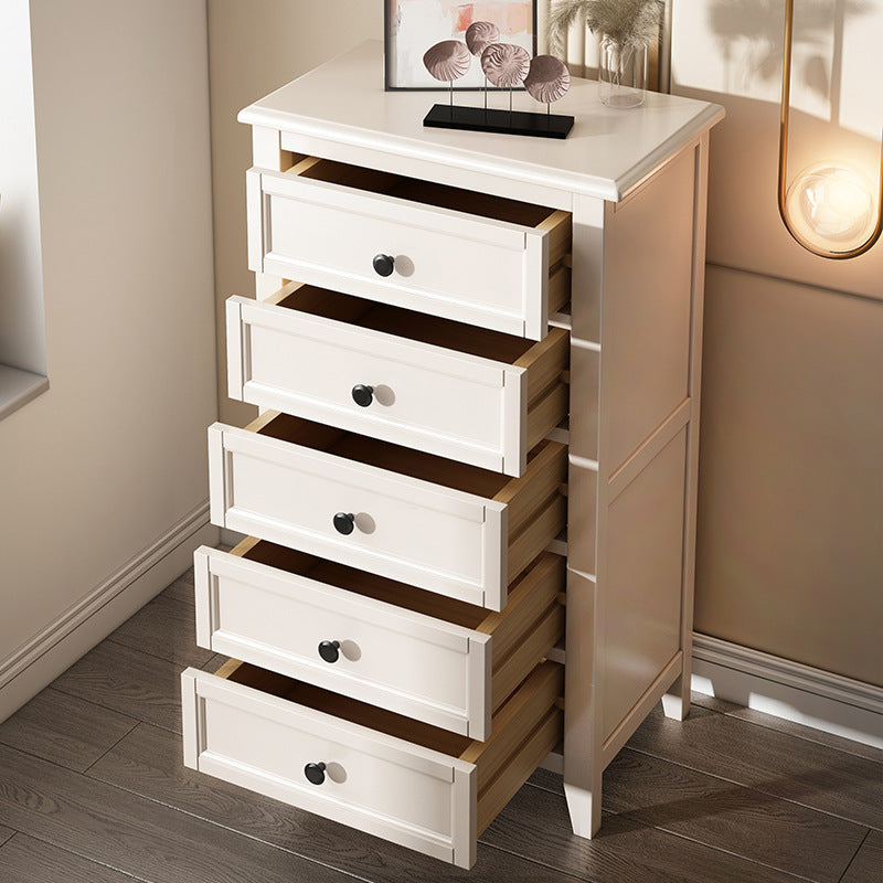 Traditional Oak Lingerie Chest Vertical Storage Chest Dresser for Home