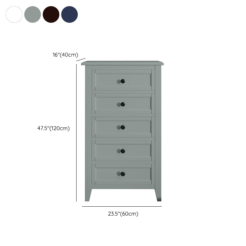 Traditional Oak Lingerie Chest Vertical Storage Chest Dresser for Home