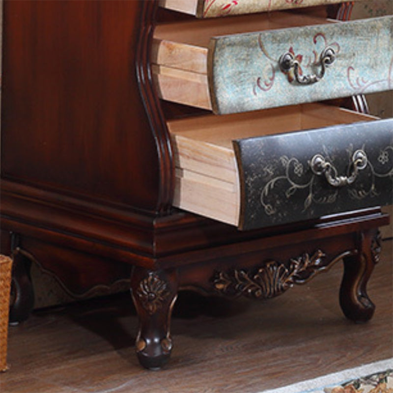 Traditional Birch Lingerie Chest Vertical Storage Chest Dresser for Home