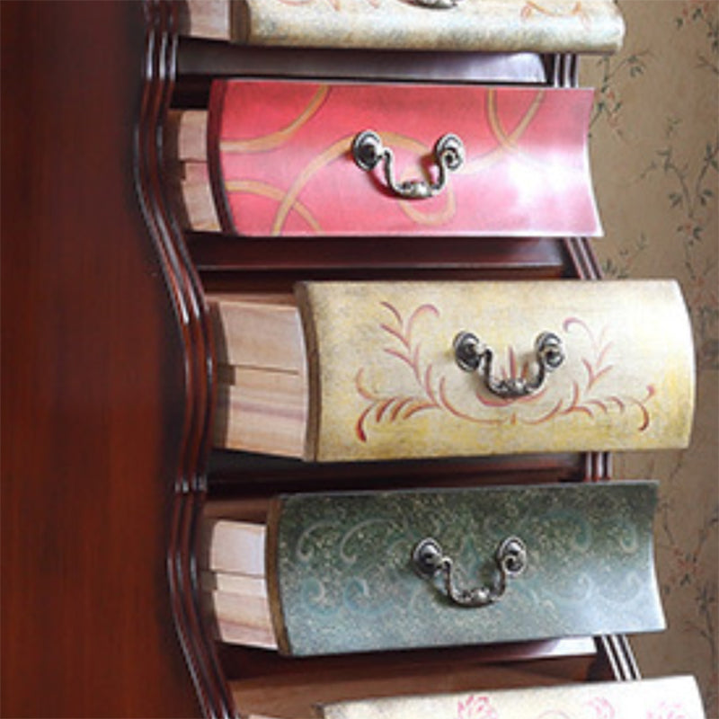 Traditional Birch Lingerie Chest Vertical Storage Chest Dresser for Home