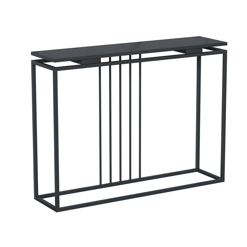 Modern Console Accent Table Antique Finish Console Table in Metal