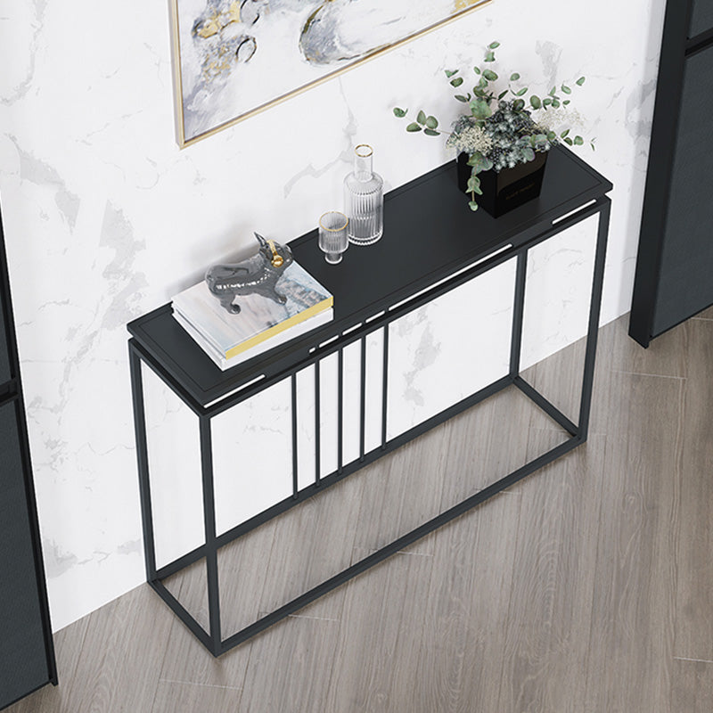 Modern Console Accent Table Antique Finish Console Table in Metal
