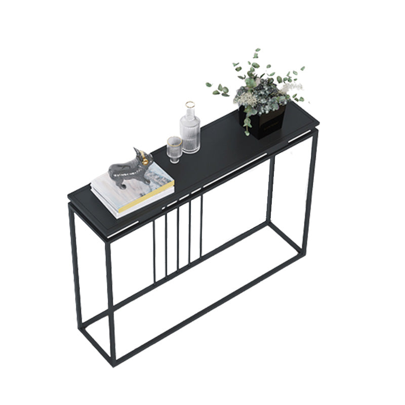Modern Console Accent Table Antique Finish Console Table in Metal