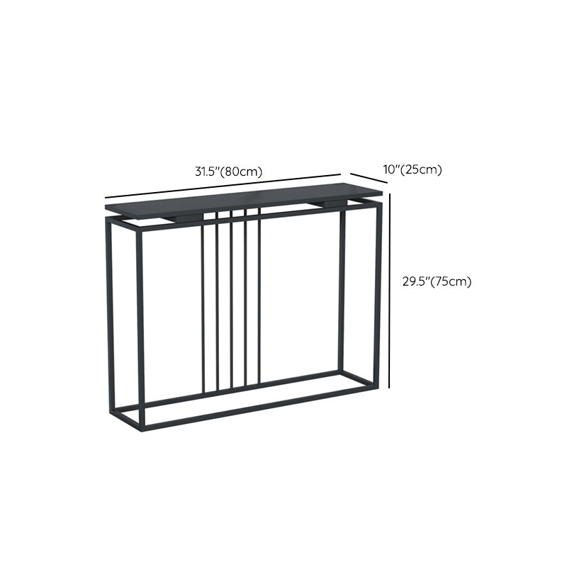 Modern Console Accent Table Antique Finish Console Table in Metal