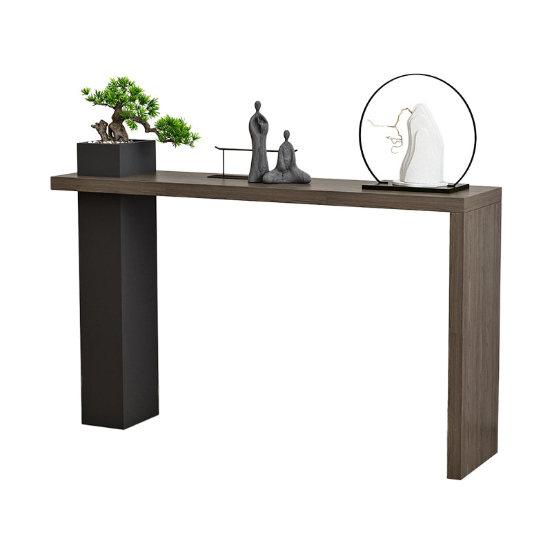 Solid Wood Rectangle Console Table 33.46-inch Tall Accent Table for Hall