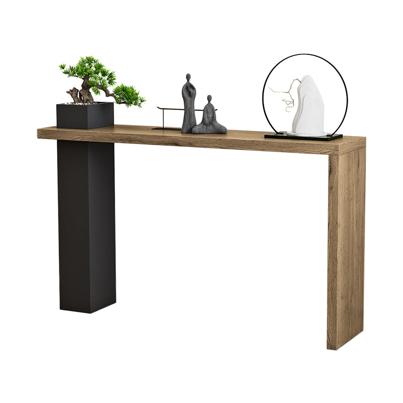 Solid Wood Rectangle Console Table 33.46-inch Tall Accent Table for Hall