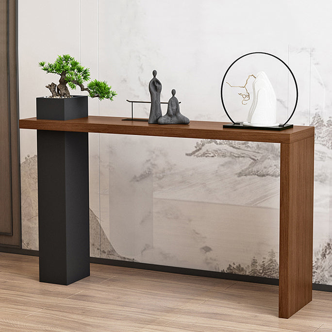 Solid Wood Rectangle Console Table 33.46-inch Tall Accent Table for Hall