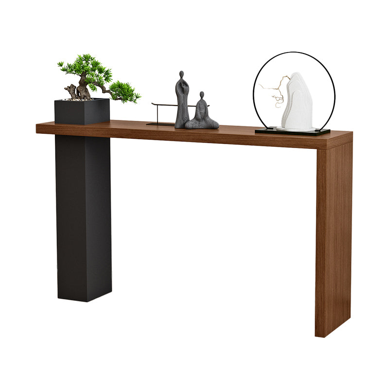Solid Wood Rectangle Console Table 33.46-inch Tall Accent Table for Hall