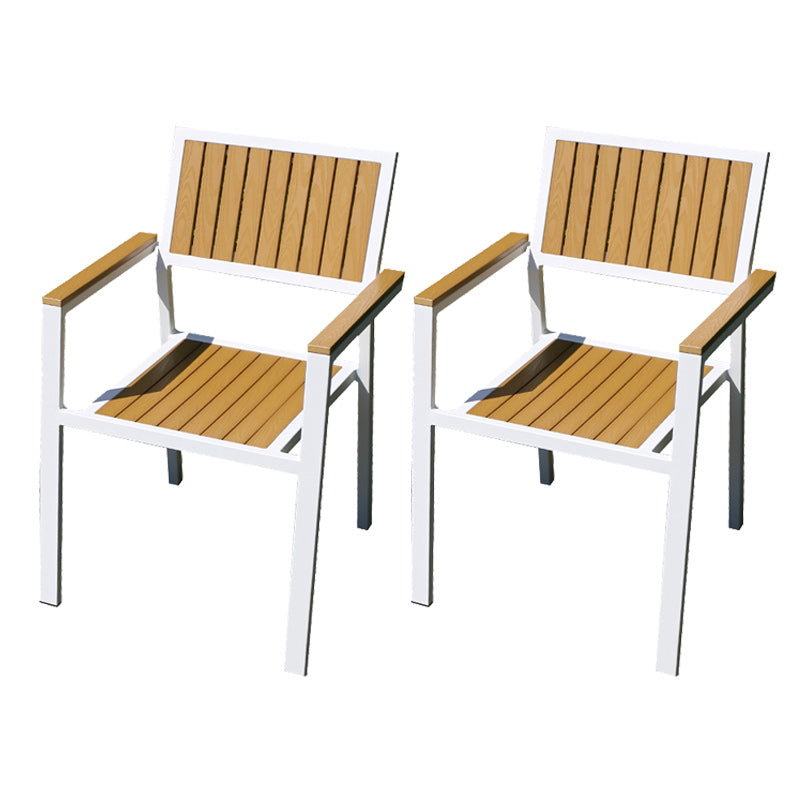Industrial Dining Side Chair/Dining Armchair with Aluminum Base