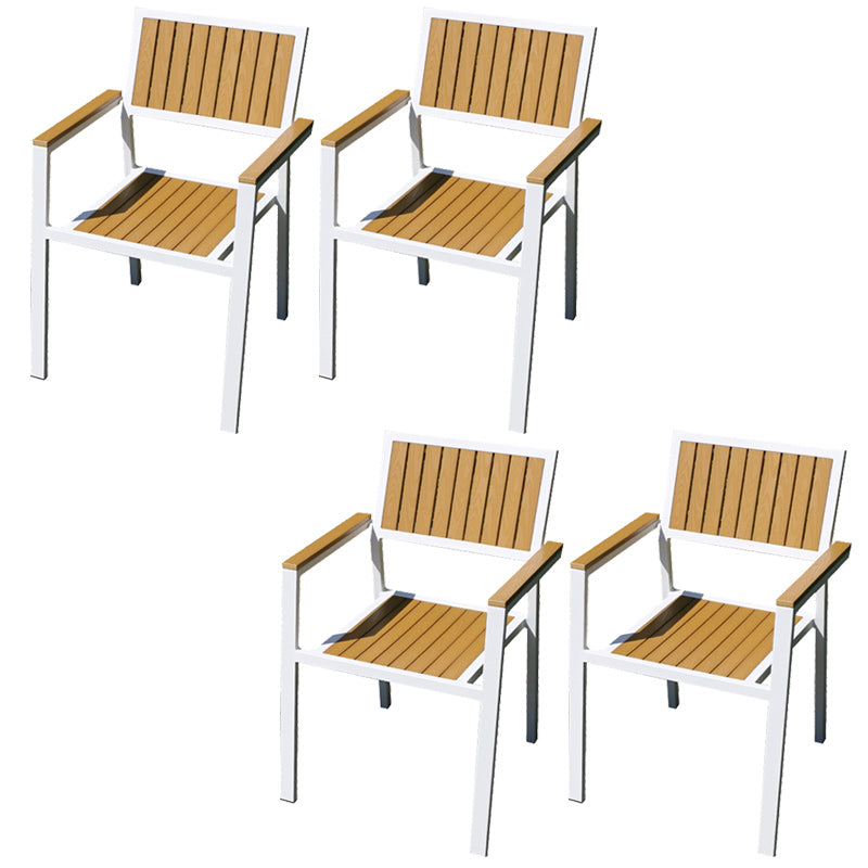 Industrial Dining Side Chair/Dining Armchair with Aluminum Base