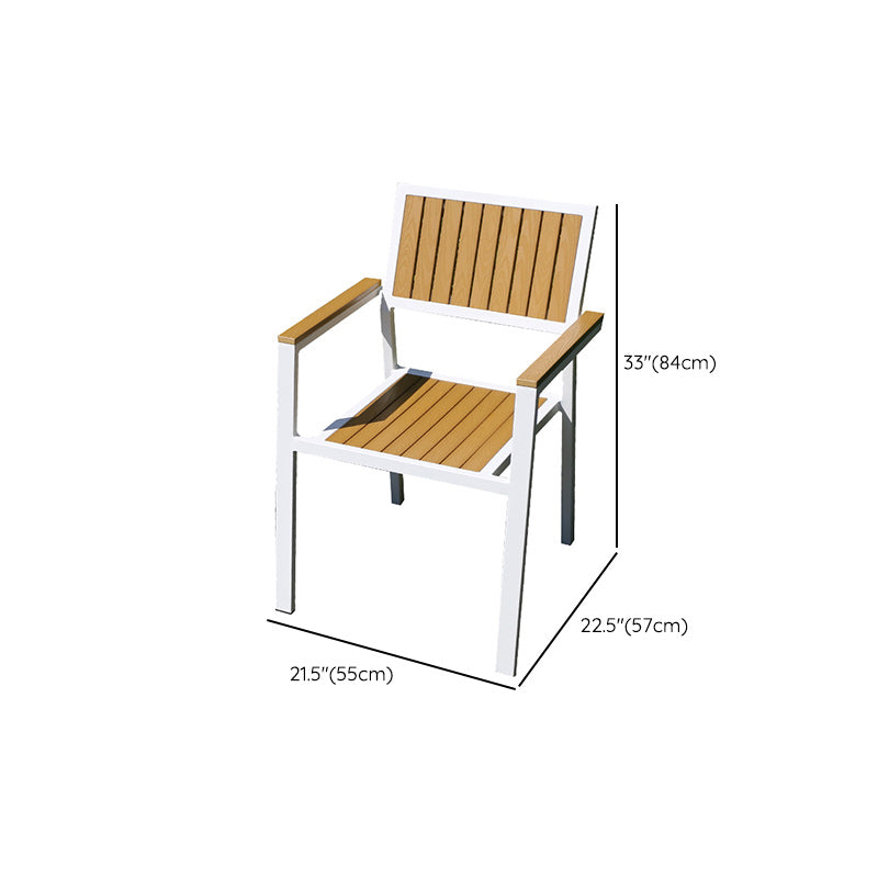 Industrial Dining Side Chair/Dining Armchair with Aluminum Base