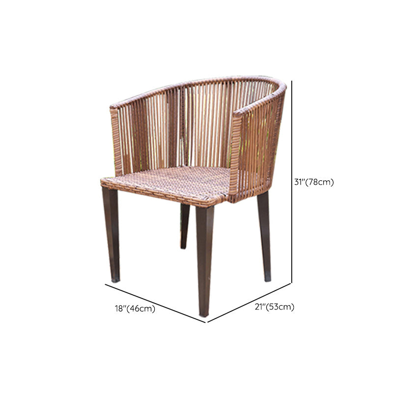 Industrial Metal Dining Armchair Stacking Patio Dining Chair