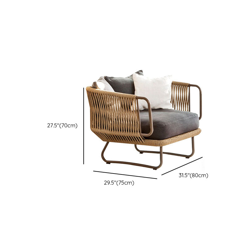 Contemporary Patio Sofa UV Resistant Water Resistant Outdoor Patio Sofa