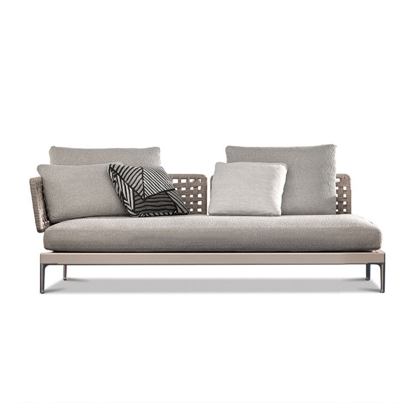 Aluminum Patio Sofa 1 PC  UV Resistant  Outdoor Patio Sofa with Cushion