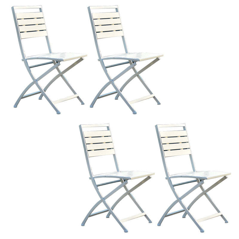 Metal Patio Dining Chair Modern Armless Outdoors Dining Chairs
