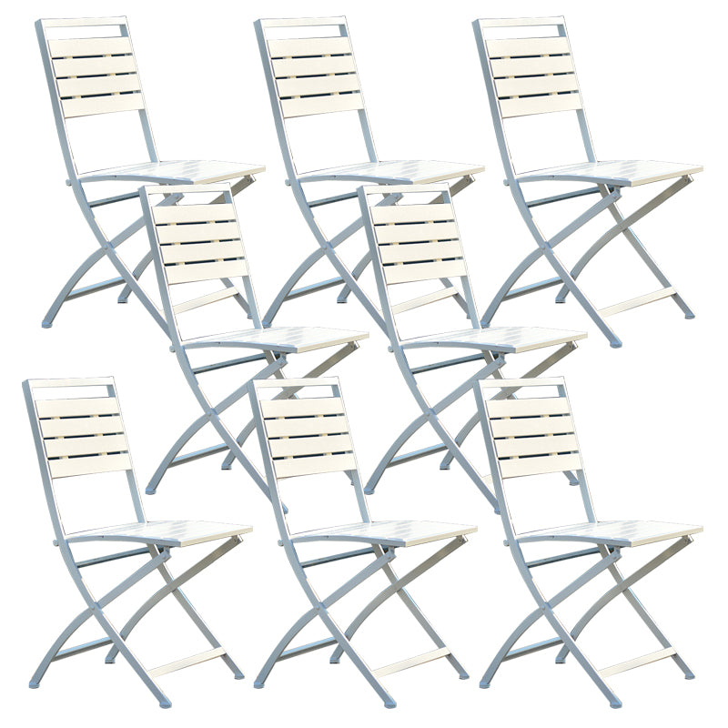 Metal Patio Dining Chair Modern Armless Outdoors Dining Chairs