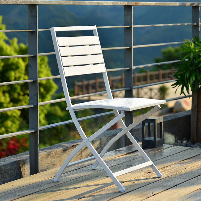 Metal Patio Dining Chair Modern Armless Outdoors Dining Chairs