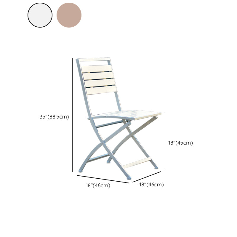 Metal Patio Dining Chair Modern Armless Outdoors Dining Chairs