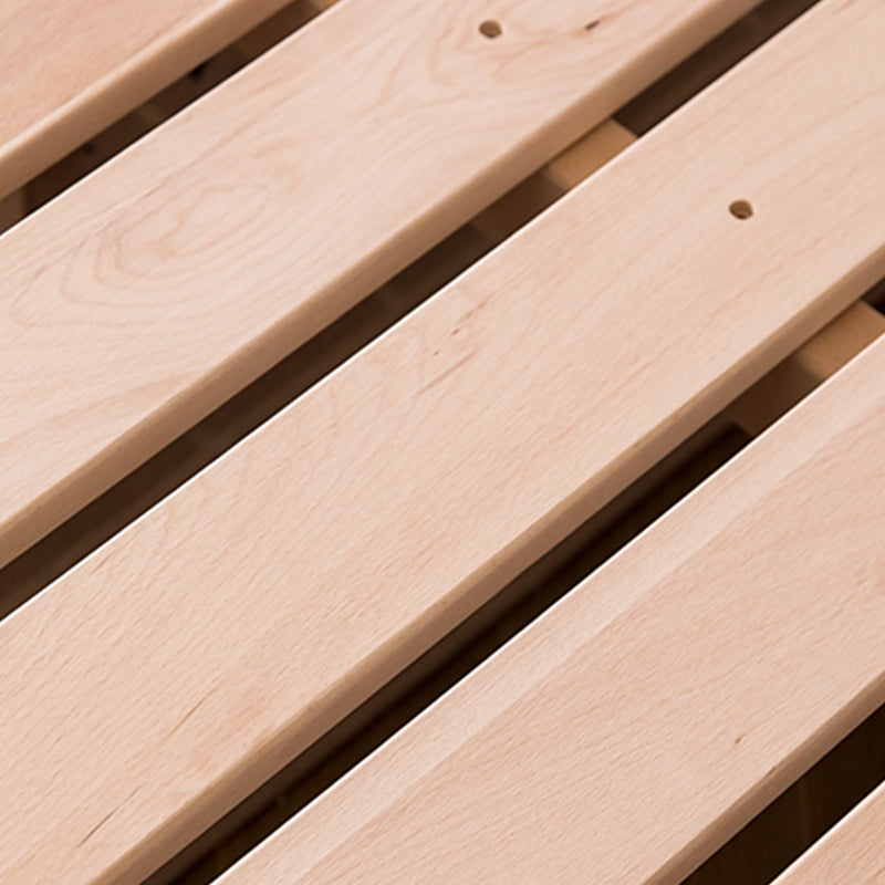 Mid-Century Modern Four Poster Bed Walnut Bed Frame with Headboard