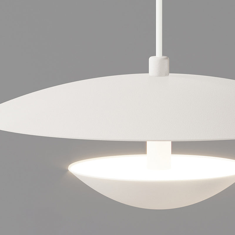White 5-Light Kitchen Island Lighting Modernism LED Shaded Ceiling Light