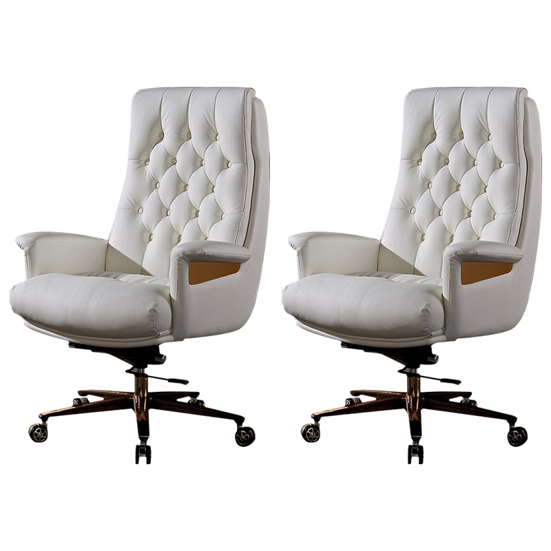 Fixed Arms Swivel Chair Modern Adjustable Seat Height Chair with Wheels