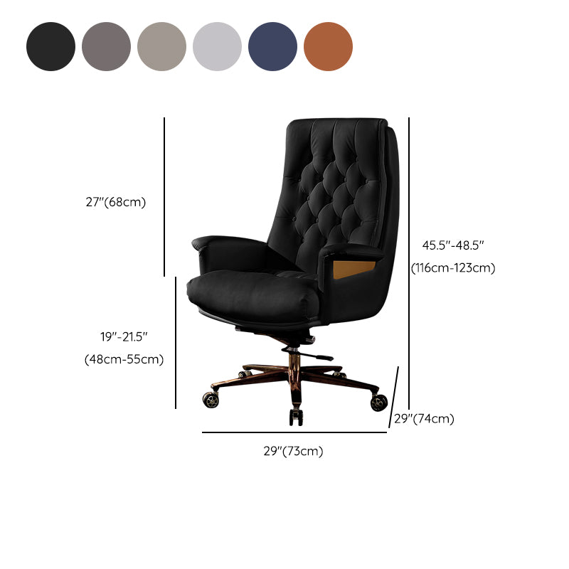 Fixed Arms Swivel Chair Modern Adjustable Seat Height Chair with Wheels