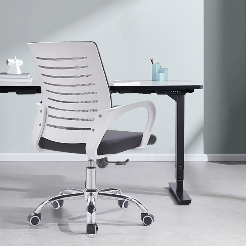 Modern Style Office Chair Mid-Back Ergonomic Desk Chair with Arm