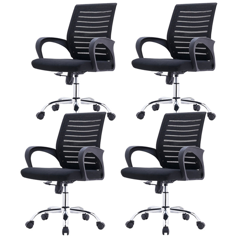 Modern Style Office Chair Mid-Back Ergonomic Desk Chair with Arm