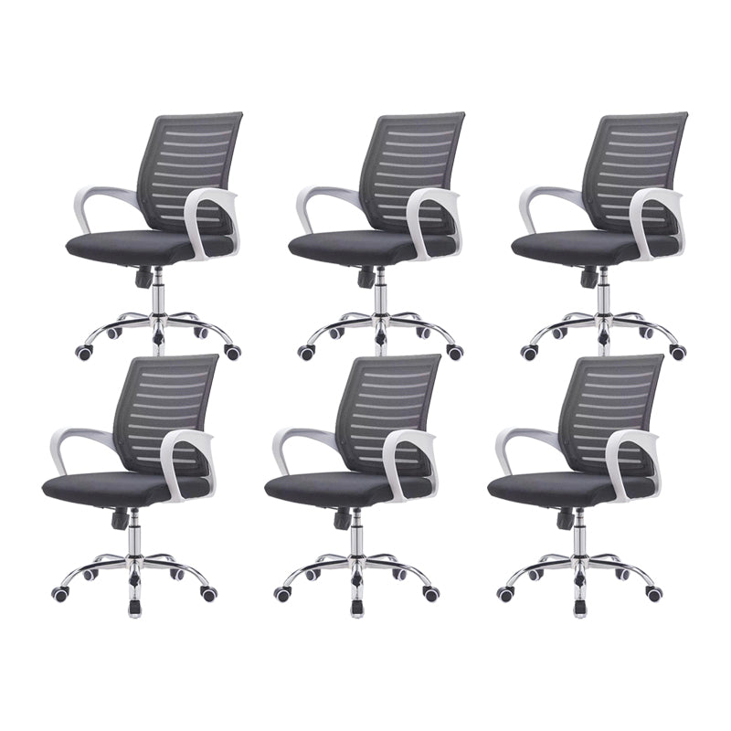 Modern Style Office Chair Mid-Back Ergonomic Desk Chair with Arm