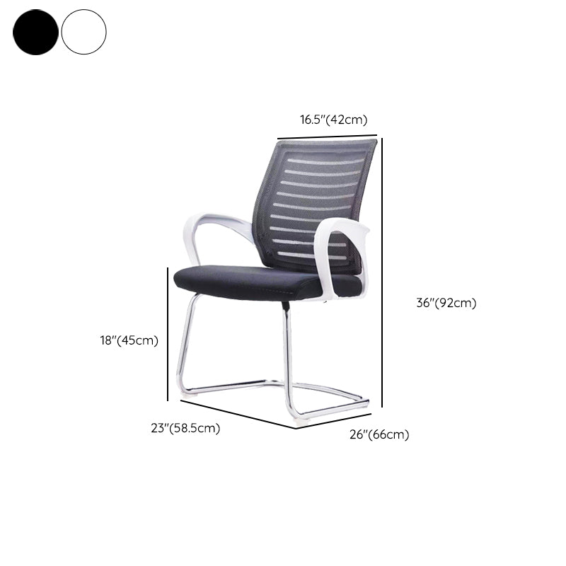 Modern Style Office Chair Mid-Back Ergonomic Desk Chair with Arm