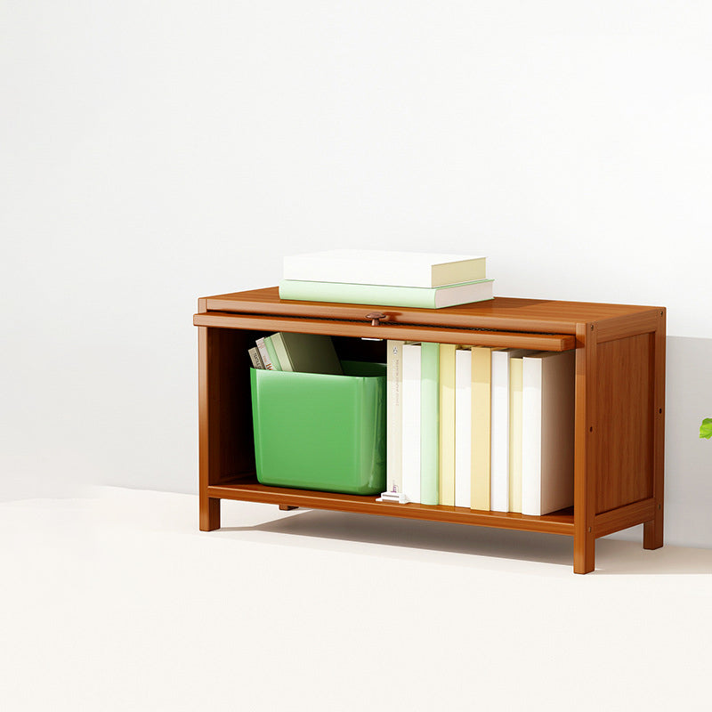 Bamboo Contemporary Bookshelf Standard Bookcase with Cabinets