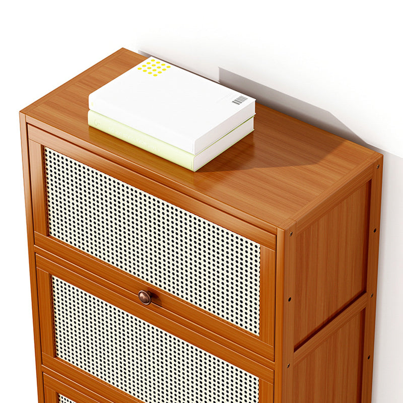 Bamboo Contemporary Bookshelf Standard Bookcase with Cabinets