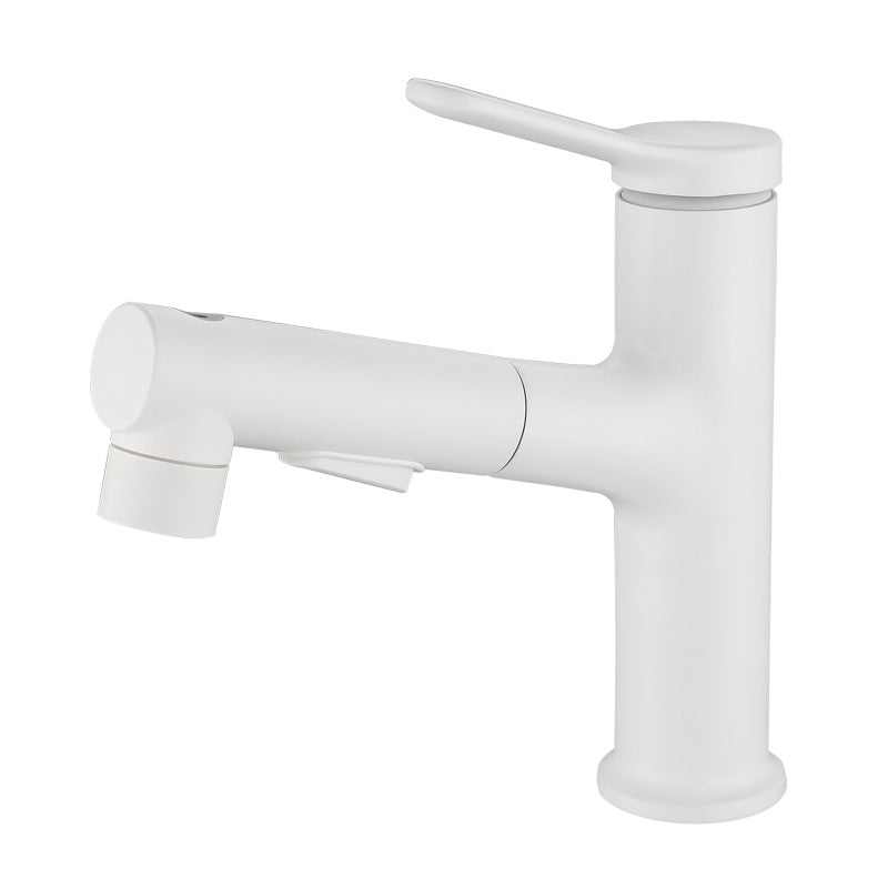 Pull-out Bathroom Sink Faucet Brass Contemporary Faucet with Water Hose