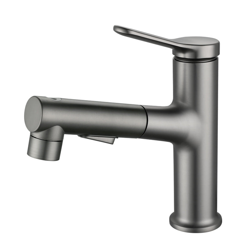 Pull-out Bathroom Sink Faucet Brass Contemporary Faucet with Water Hose