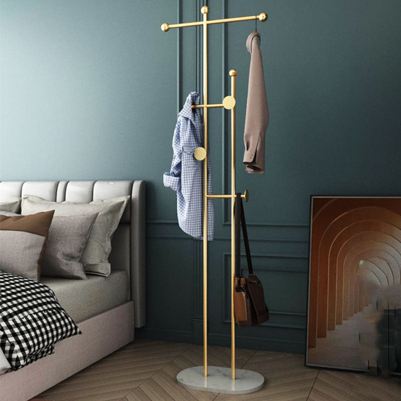 Creative Coat Rack Gorgeous Multi Coat Hooks Metal Coat Rack with Marble Bottom