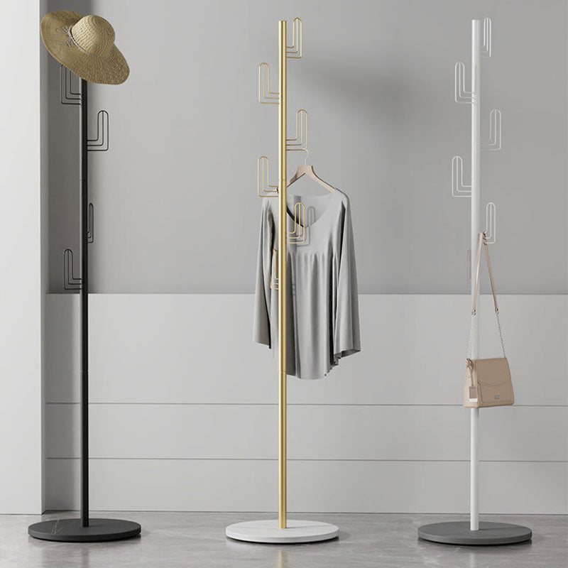 Luxurious Free Standing Coat Rack Metal Coat Hanger for Living Room